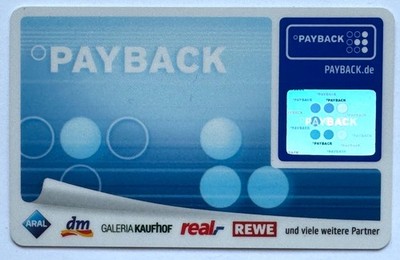 Alte Original Payback-Karte   Einzelkarte (Nr. 4)   wahrscheinlich ungebraucht