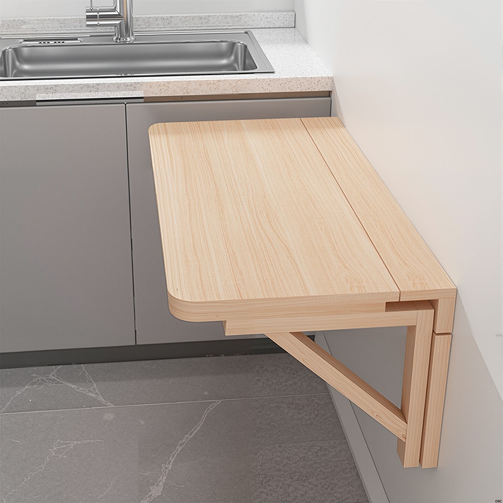 Wall Mounted Drop Leaf Table, Folding Dining Table, Fold-Down Work Table, Collapsible Folding Workbench, Retractable Support Feet, Suitable For Living Room, Dining Room,D,90 * 60 * 75cm 23 Fold Down Wall Mounted Shelf Wooden Dining Table Drop Leaf Laptop Desk Tray UK