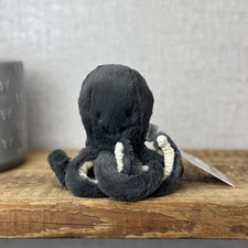 Jellycat Baby Inky Octopus - Tiny Black Octopus Plush Retired Sea Creature 5"