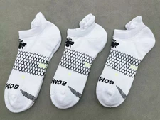 Bombas 3 pairs Women's Running Ankle socks - Size medium  White