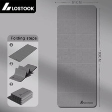 4Mm Thick TPE Foldable Yoga Mat Easy to Store Travel Exercise Mat for Yoga Pilat