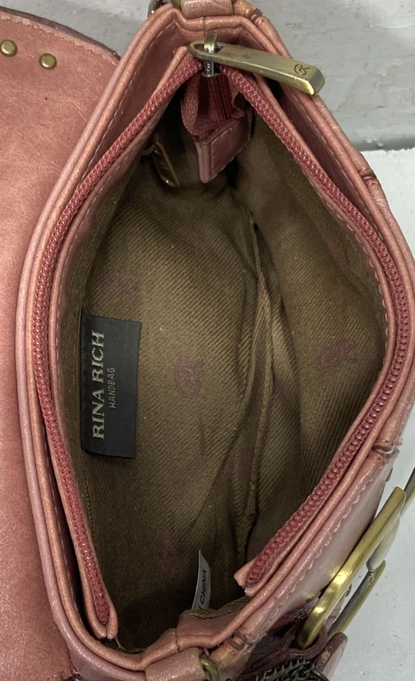 Bolso de hombro de cuero Rina Rich Foto 4 de 4