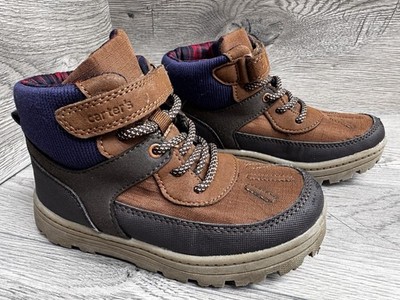 Toddler Boys CARTER'S CYRUS Brown Blue Ankle Boots Shoes Kids 12M