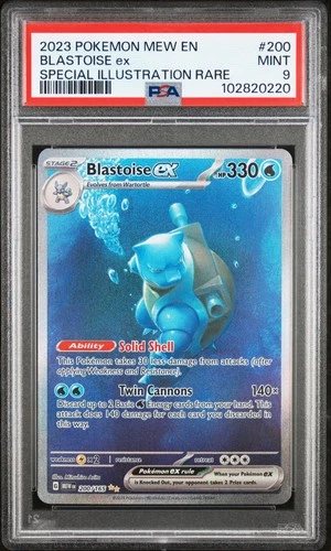 Blastoise ex 200/165 Sv: Scarlet & Violet 151 PSA 9 Mint