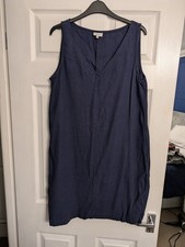 Next Navy Linen Dress Size 14