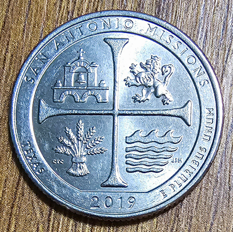 2019 P San Antonio Missions America the Beautiful Quarter 25C Business Cu-Ni