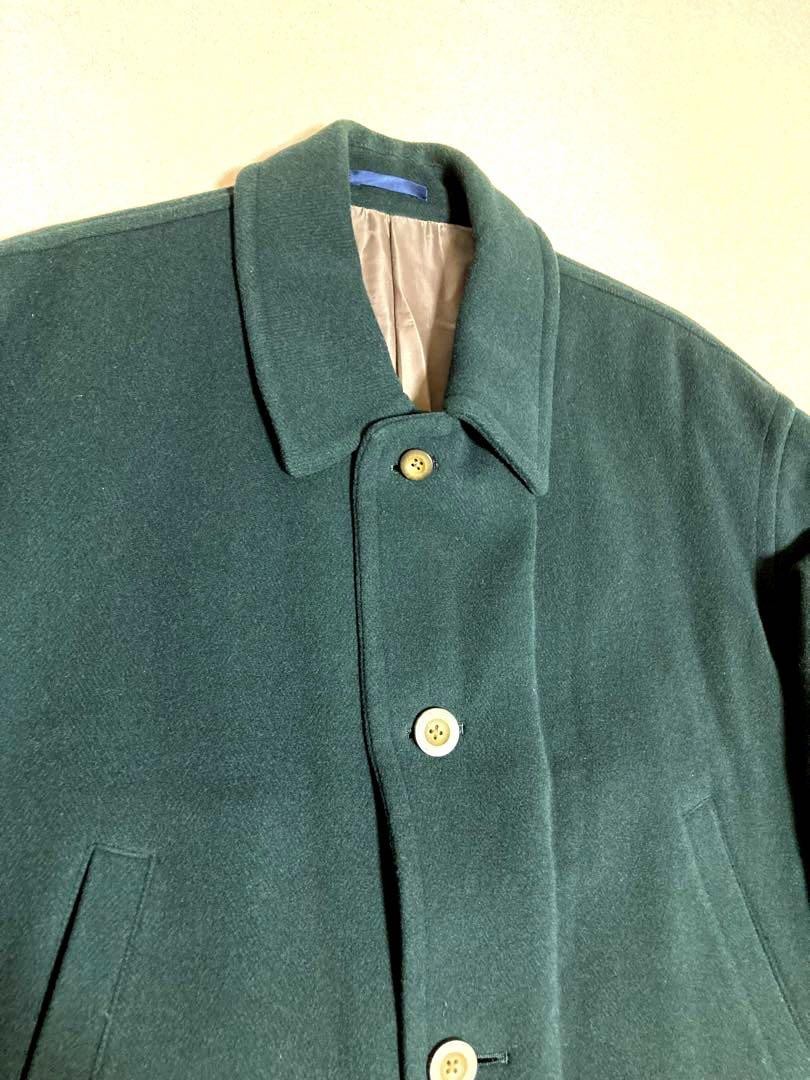 Rare Burberrys Vintage 2Way Bal Collar Coat Deep Green Men's