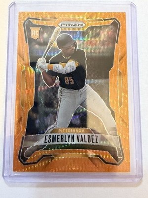 Panini 2026 Prizm Baseball Orange Esmerlyn Valdez Pittsburgh #261 RC 20/49