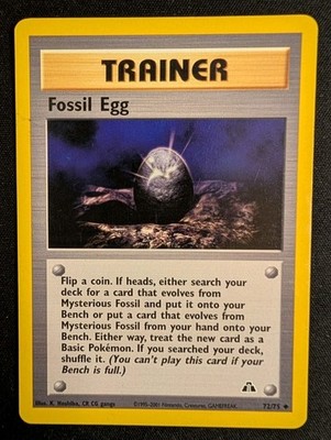 Fossil Egg 72/75 Uncommon Neo Discovery Pokemon Unlimited Lightly Played