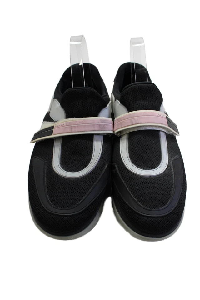 Tenis deportivos gruesos con correa texturizada negros Prada para mujer talla 40 EUR Foto 2 de 4