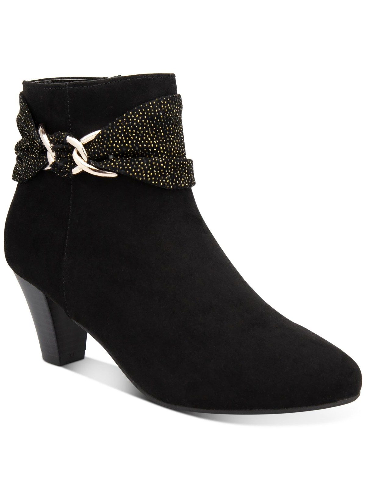 KAREN SCOTT Womens Black Embellished Casee Almond Toe Cone Heel Booties 95 M 4490₽