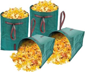 Leaf Collector Bags, Collapsible Yard Waste Bag 4-Pack – 40-Gallon Reusable