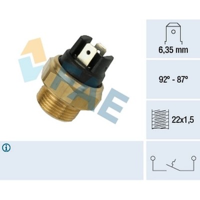 ORIGINAL  Fae Temperaturschalter, Kühlerlüfter für VW POLO PASSAT B1 Variant
