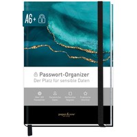 HäFft Passwort - Organizer A6 - Passwort - Manager Klein - Shiny Teal