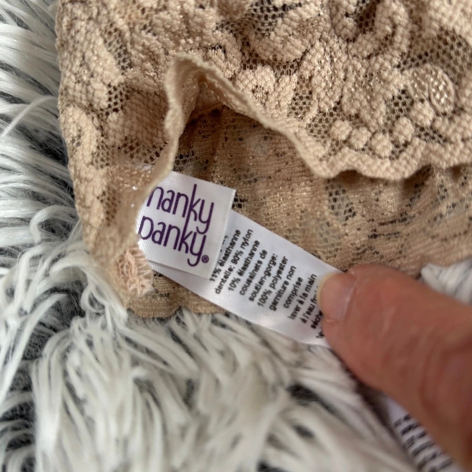 Bralette acolchado de encaje Hanky Panky Signature - M Chai beige Foto 3 de 4