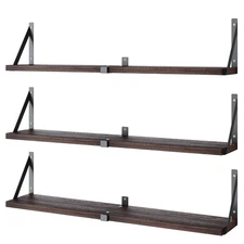 Floating Bookshelf ，33inch, Wall Mounted Shelves for Living Room, Kitchen Org...