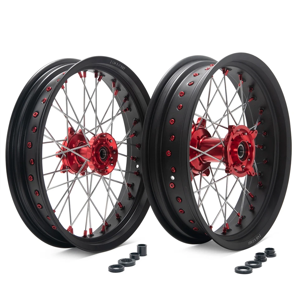 For Honda 17x3.5/4.25 Spoked Wheel Set CRF450R CRF250R 14+ CRF250RX CRF450RX 19+ Foto 3 de 4