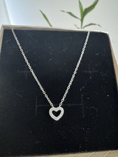 Elegant Simple S925 Sterling Silver HeartPendant Necklace