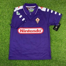 Fiorentina, Men´s Retro Soccer Jersey, 1998-99 Batistuta #9 (Tallaje Grande)