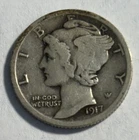 1917 Mercury Silver Dime Extra Fine XF