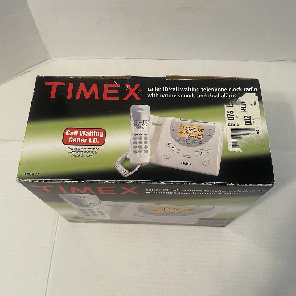 Timex T488W Alarm ClockRadio Caller ID Call Waiting With Nature Sounds DualAlarm - Image 2 of 4