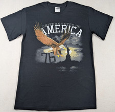 United Staes of America - Men's - Black Graphic Print tshirt - Size: S