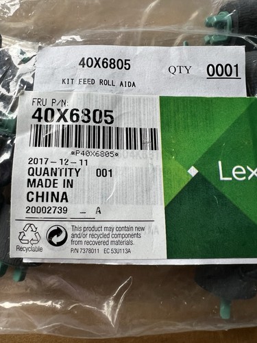 Rouleaux de séparation d'alimentation pour pick-up Lexmark 40X6805 - C950 X950 X952 X954 - Neuf ! - Photo 2/4