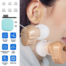 1 Pair Small Invisible Hearing Mini Sound Amplifier Enhancer Adjustable Tone US