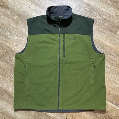 Mountain Hardwear Vest Mens XL Green Mountain Tech II 2 Softshell Full Zip
