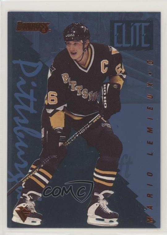 1995-96 Donruss Elite Series 694/10000 Mario Lemieux #9 HOF 2r7
