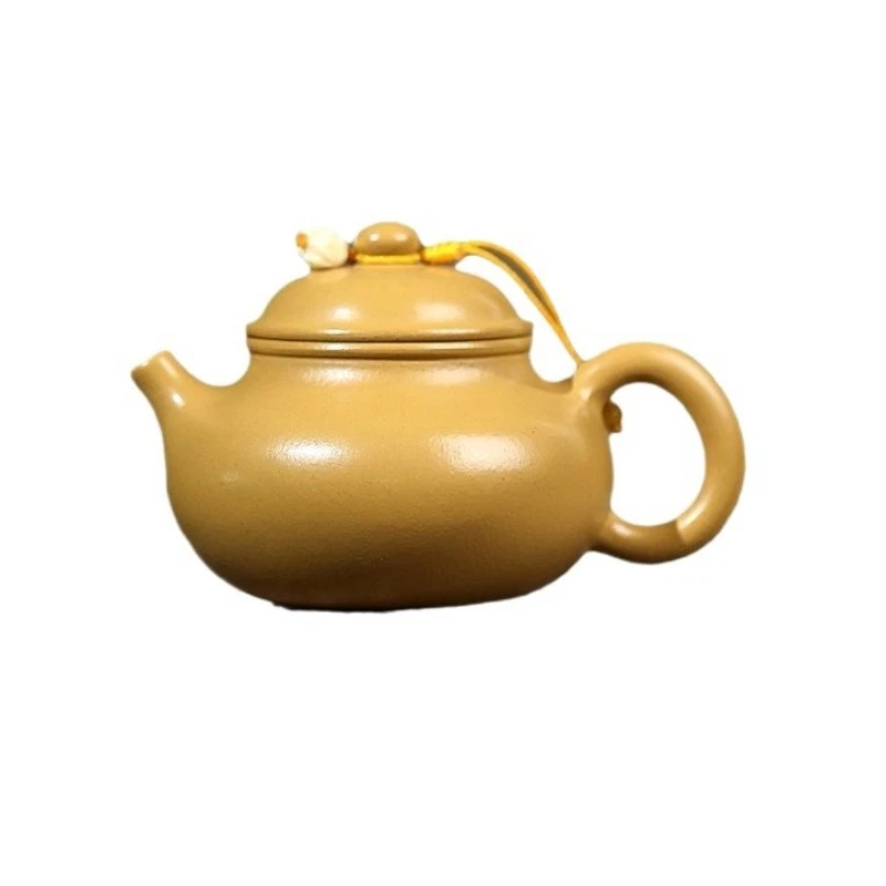 Tetera Yixing Zisha Hecha a Mano Original Arcilla Zhuni Dorada Rong Tian Tamaño Compacto Foto 3 de 4
