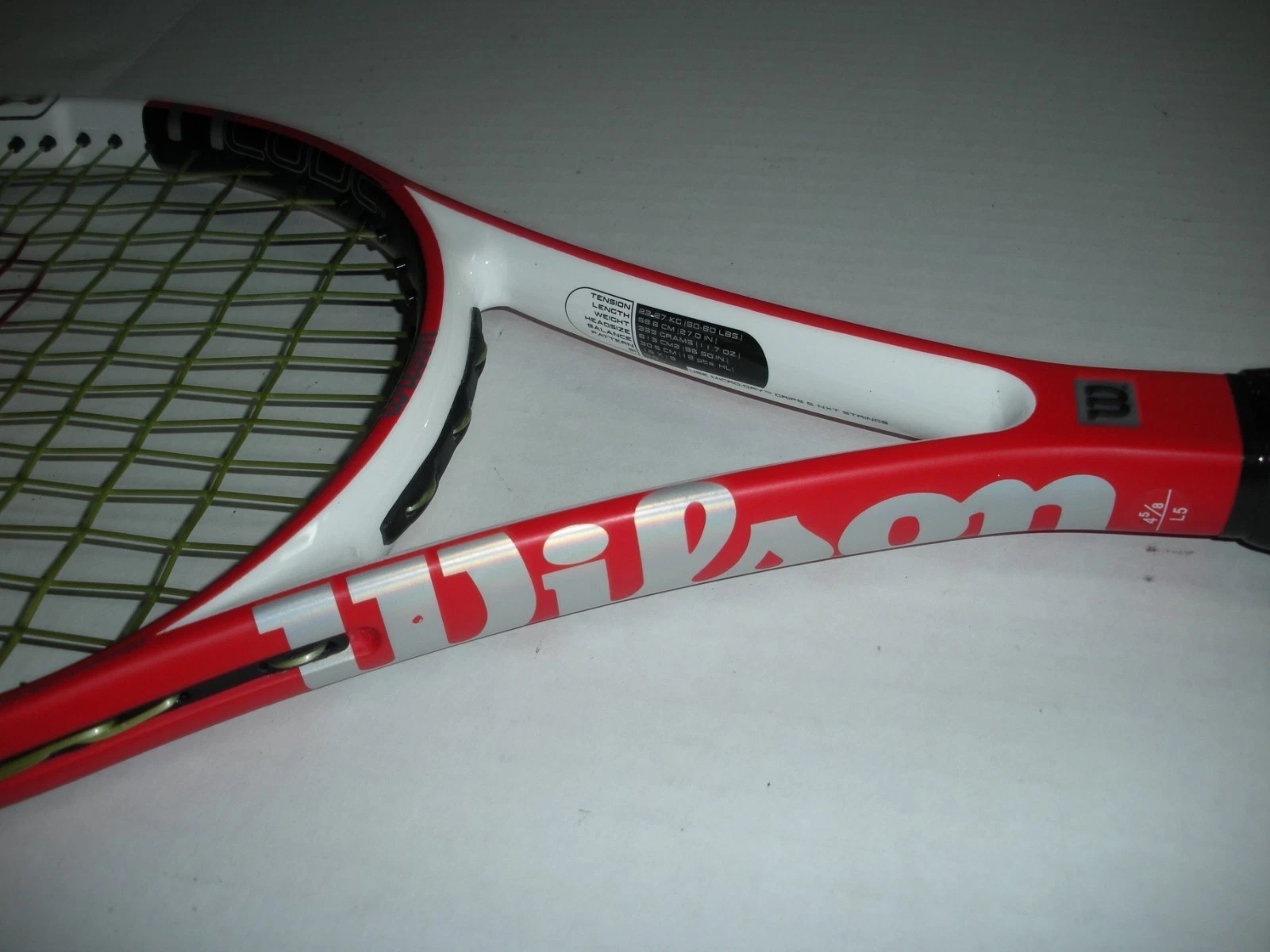 WILSON nCODE SIX.ONE 6.1 95 16X18 TENNIS RACQUET 4 5 8 (NEW STRINGS)