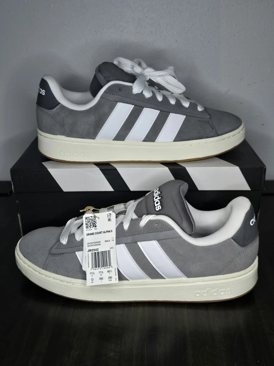 Adidas Grand Court Alpha Grey White Gum for sale | eBay