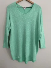 Moa Moa Tunic Sweater Green Women's Large Vacation Beach