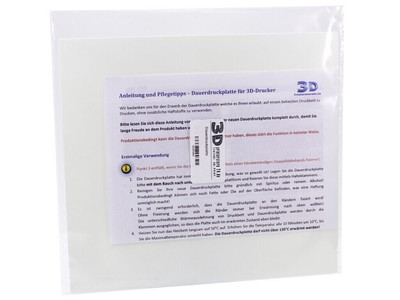 Dauerdruckplatte weiß 1,5 mm 500x500 mm für z.B. Creality CR-10 S5 3D Drucker