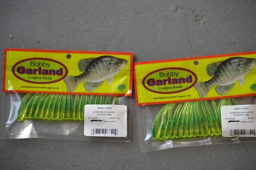 Bobby Garland Baby Shad 18 ct. 2 pks. BS141 Chartreuse/Black Pepper