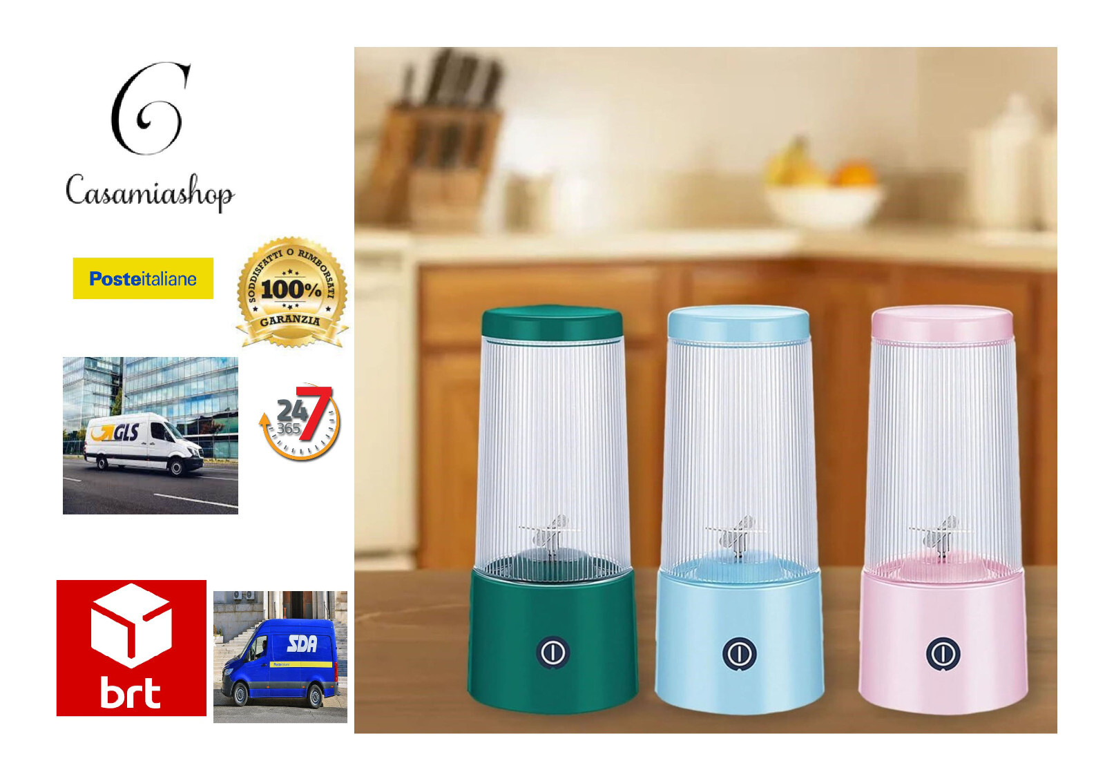 Spremiagrumi portatile – Frullatore elettrico per frutta, leggero e resistente,