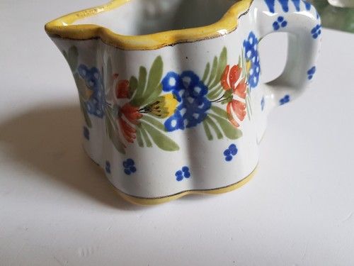 céramique Quimper Pot a lait ou creme (Cremier) non signé mais Henriot - Foto 3 di 6
