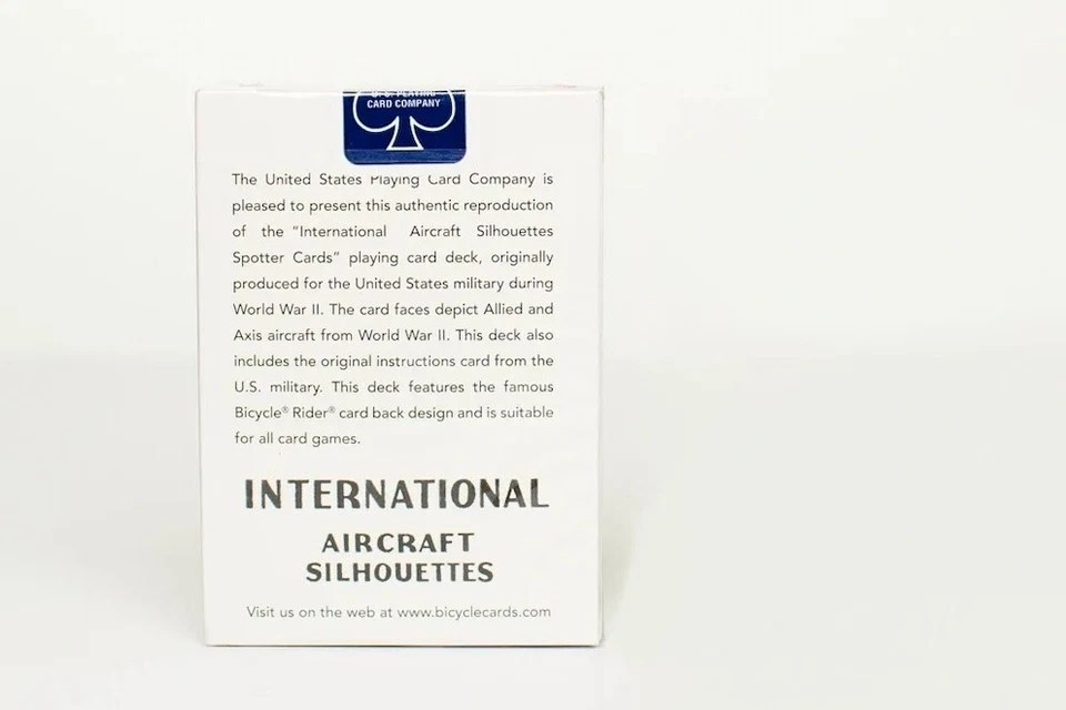 Tarjetas de juego Repro WWII Spotter marca bicicleta 2 barajas 1 rojo, 1 azul MIS-0103-RB Foto 4 de 4