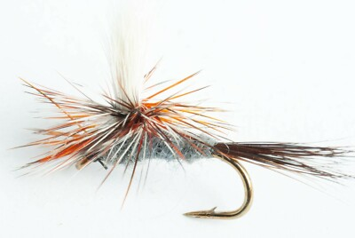 #ad Adams Parachute Dry Fly Natural and Purple 6 Pack $6.99