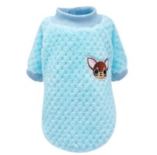 BLUE BOY CHIHUAHUA DOG JUMPER HOODY TOP YORKIE PUPPY TOY 22CM TEACUP TINY