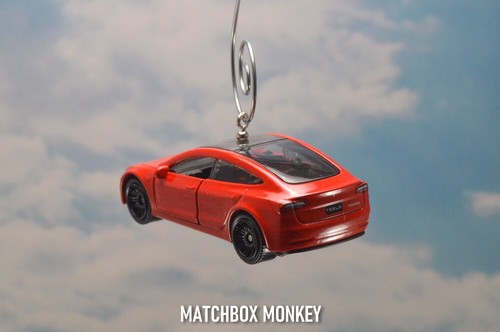 Red Tesla Model 3 Electric Car Custom Christmas Ornament Adorno Elon Musk - Picture 14 of 15