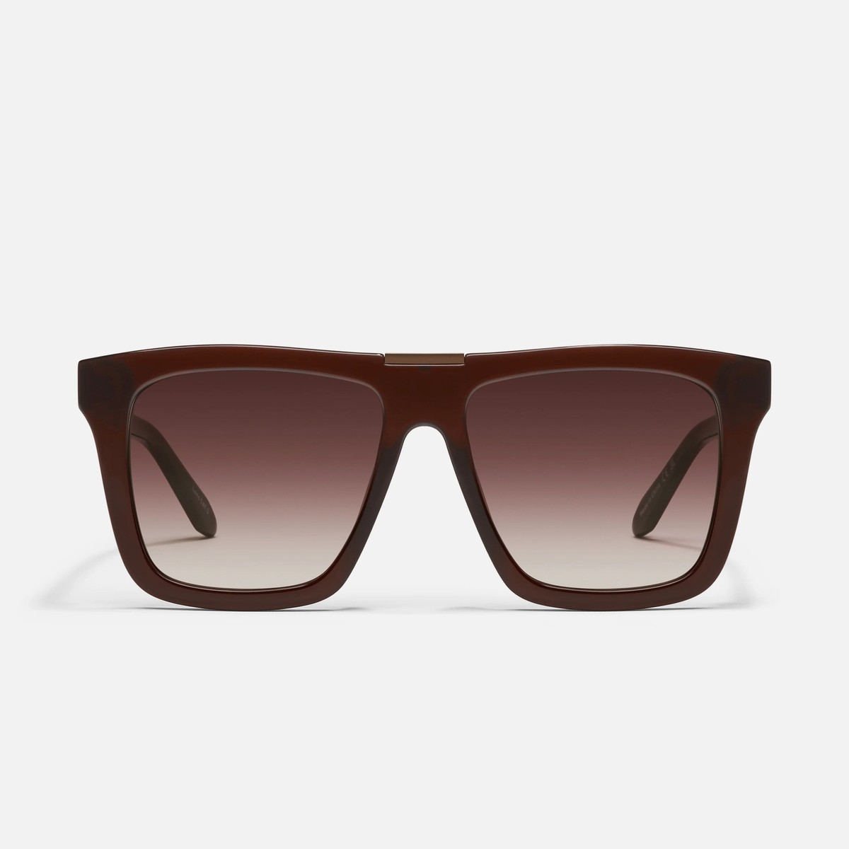 QUAY Name Drop Sunglasses Chocolate Frame Dark Chocolate Lens High Style Classy Quay Australia Name Drop Square Sunglasses Chocolate Dark  main image 2