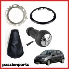 KIT 5 PZ  CUFFIA + POMELLO + GHIERA + CORNICE LEVA CAMBIO CITROEN C3, 2003-2009