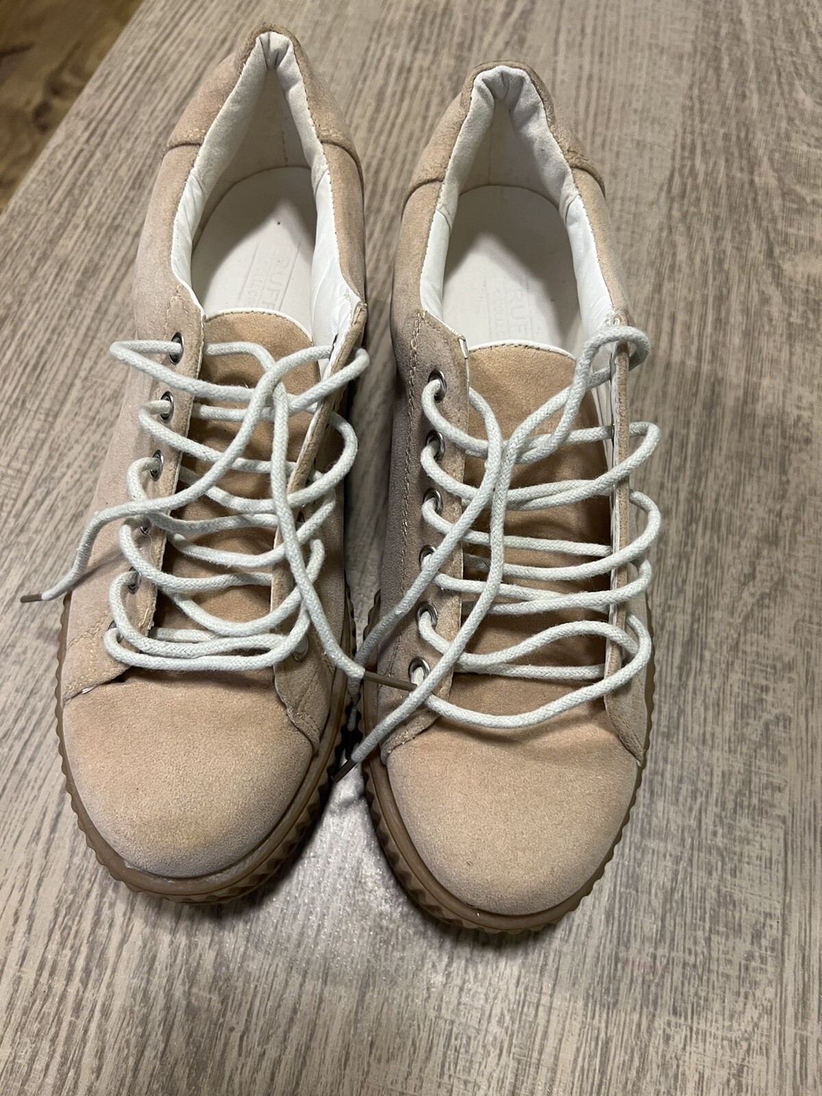 SAOLA Scarpe da ginnastica platform taglia 5 donna scamosciate stringate suola in gomma grossa (C4)