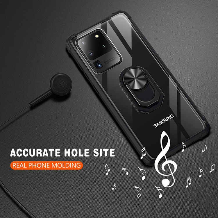 Samsung Galaxy Note 20 8 9 10 S21 S20 FE Ultra S10 Plus Kickstand CLEAR Case - Image 4 of 4