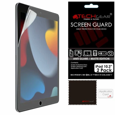 2x TECHGEAR MATTE ANTI GLARE Screen Protectors for iPad 10.2" 9th 8th 7th Gen