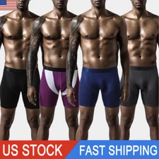 Stretchy Mens Casual Boxer Shorts Trunks Comfort Fit Underwear Underpants Briefs
