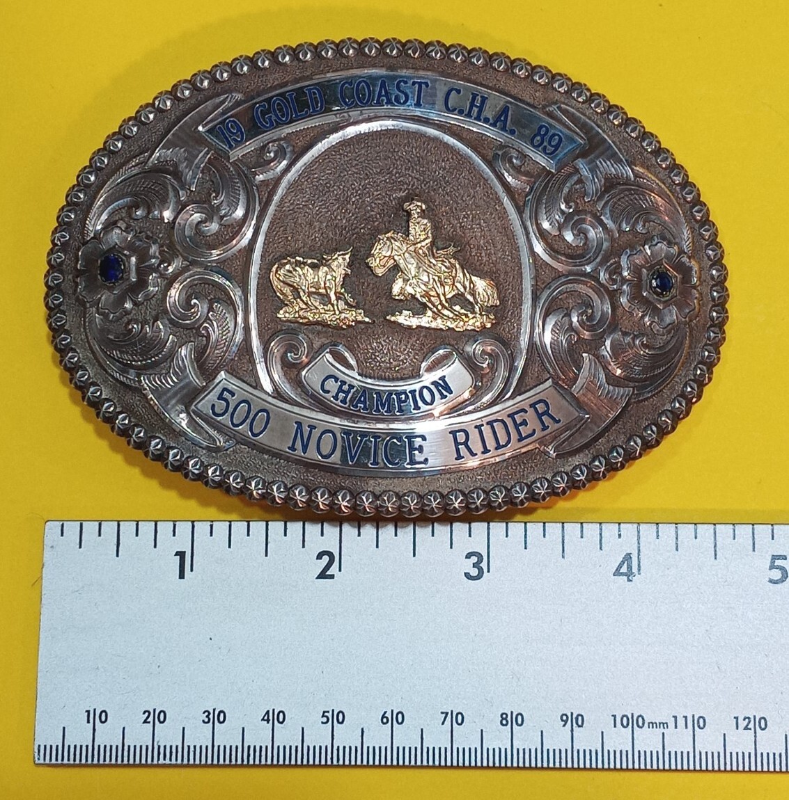 1989 GIST Sterling Silver Overlay Gold Coast CHA Champion Cutting Horse