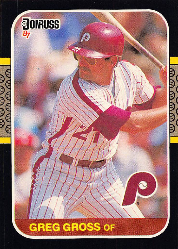 Greg Gross 1987 Donruss 385 Philadelphia Phillies Baseball Card